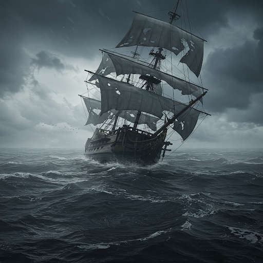 방향을 잃고 표류하는 배