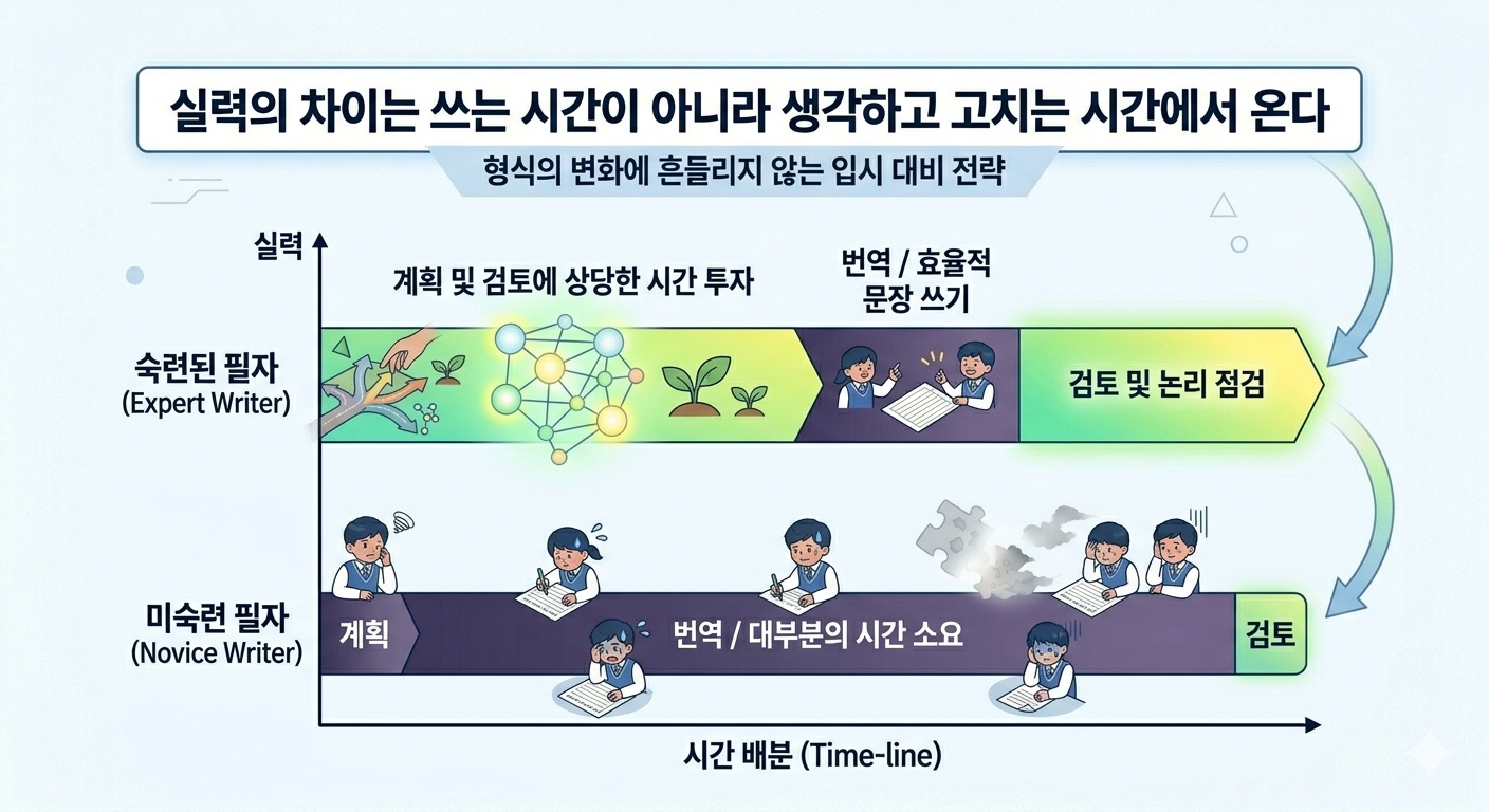 글쓰기는 세 단계의 인지 과정