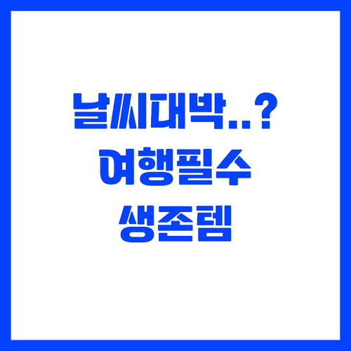 변덕스러운 여행지 날씨에 대응하는 영..
