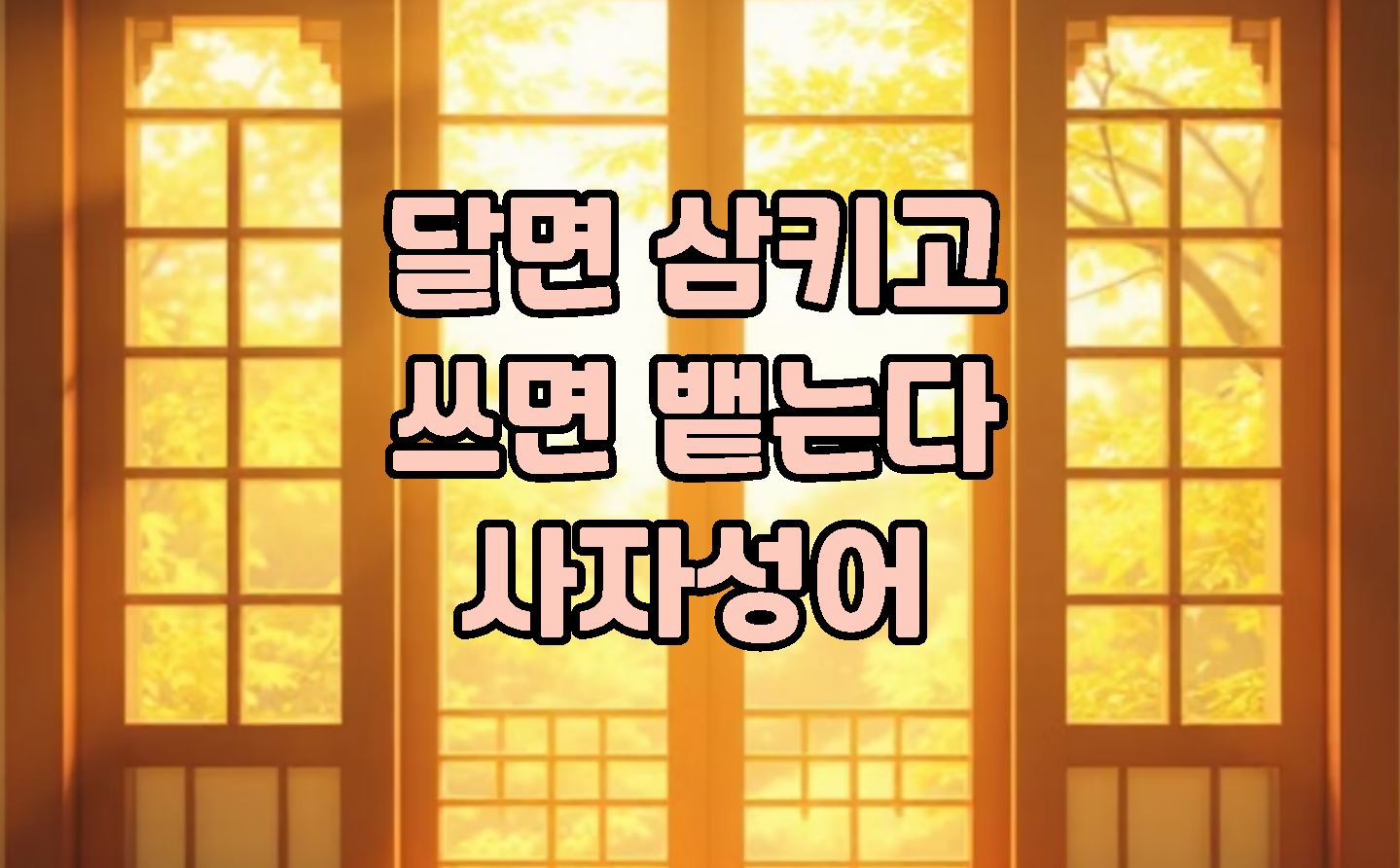 달면 삼키고 쓰면 뱉는다 사자성어