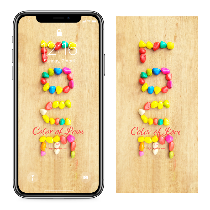 02 LOVE 조약돌 C - Color of Love 컬러배경화면