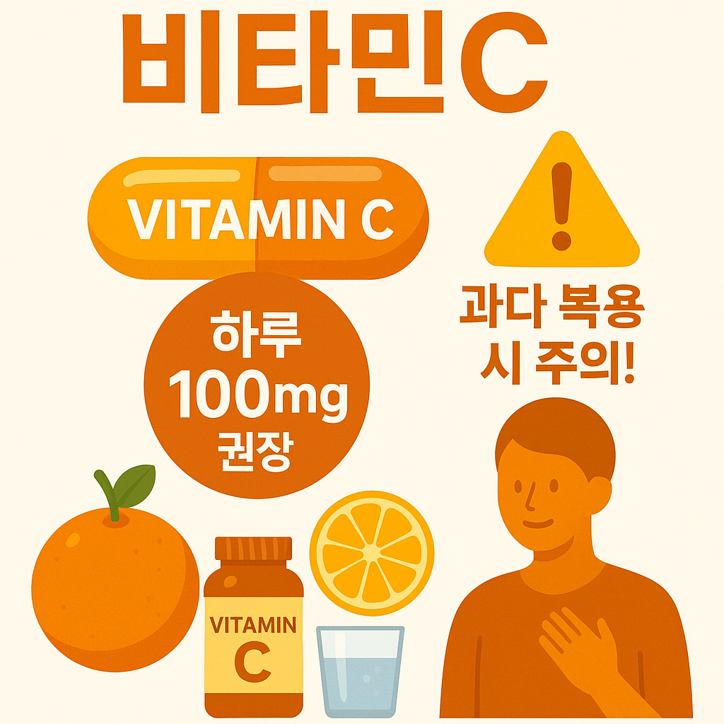 비타민C 하루 권장량과 과다복용 주의점