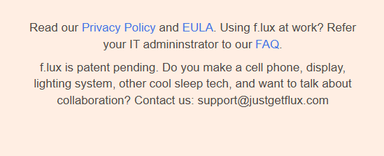 f.lux 다운로드 홈페이지