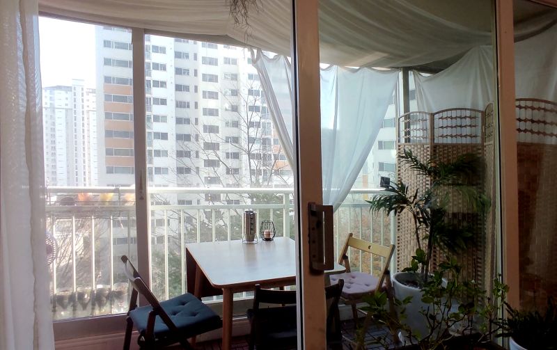 거실에서본 캐노피 모습