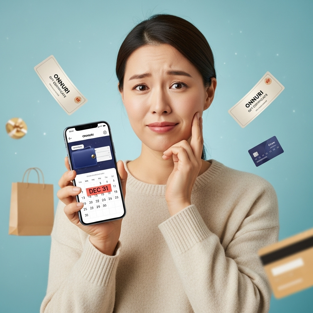 스마트폰으로 상생페이백 혜택을 확인하며 기회를 놓치지 않으려는 한국인의 모습