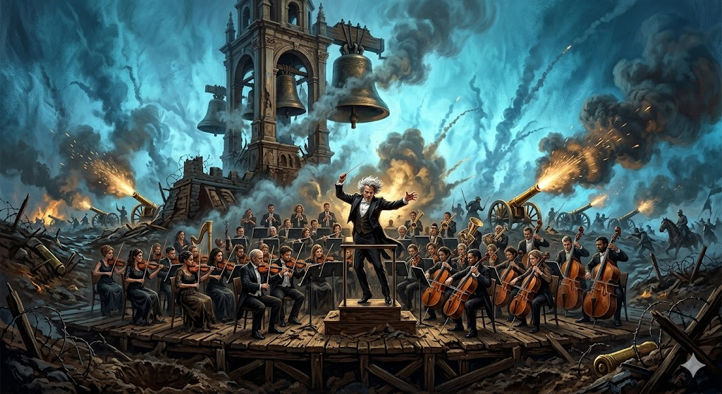 차이코프스키 1812년 서곡 &mdash; 대포와 종소리가 울려 퍼지는 웅장한 오케스트라 공연 장면