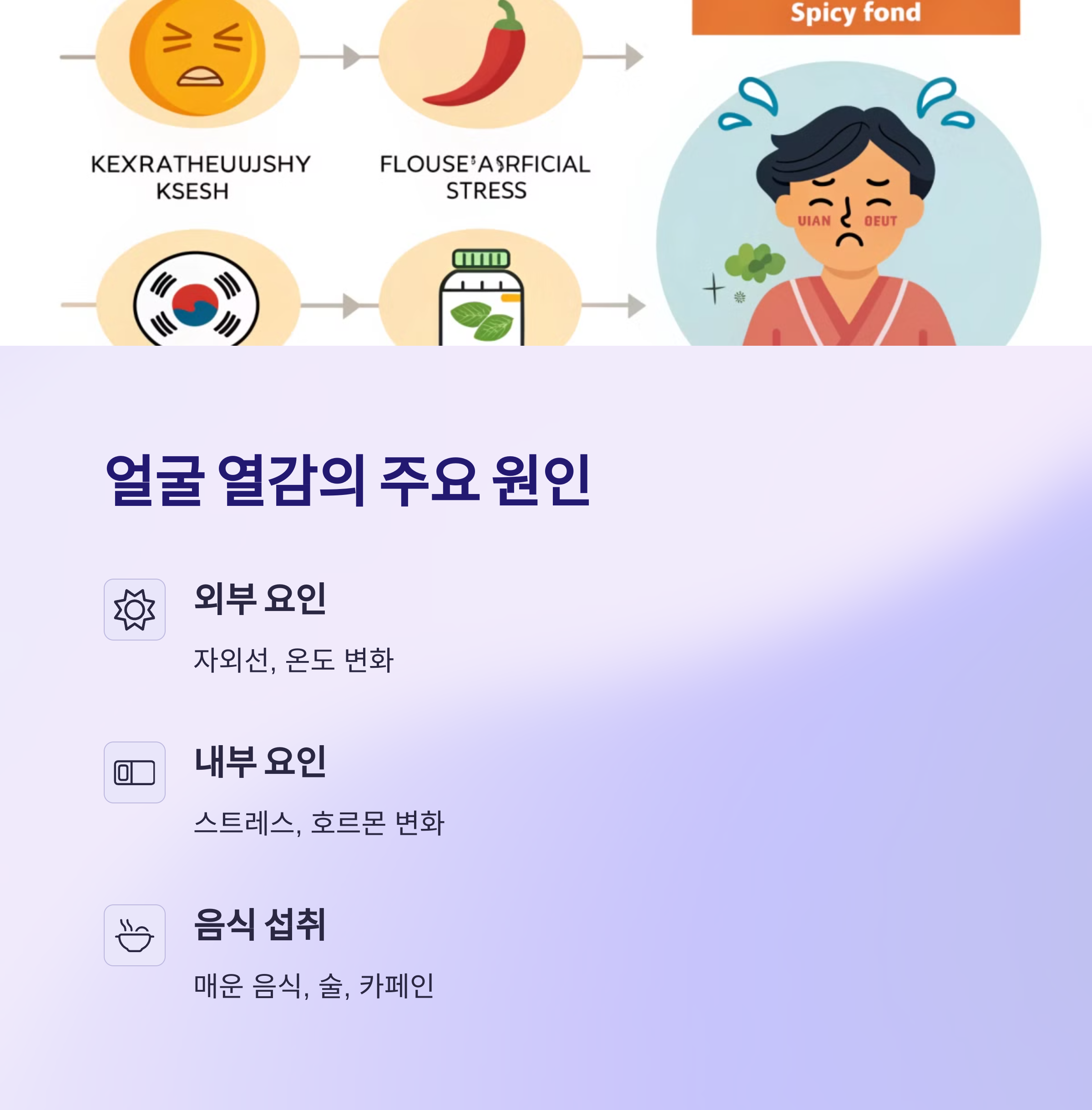 얼굴 열감의 주요 원인