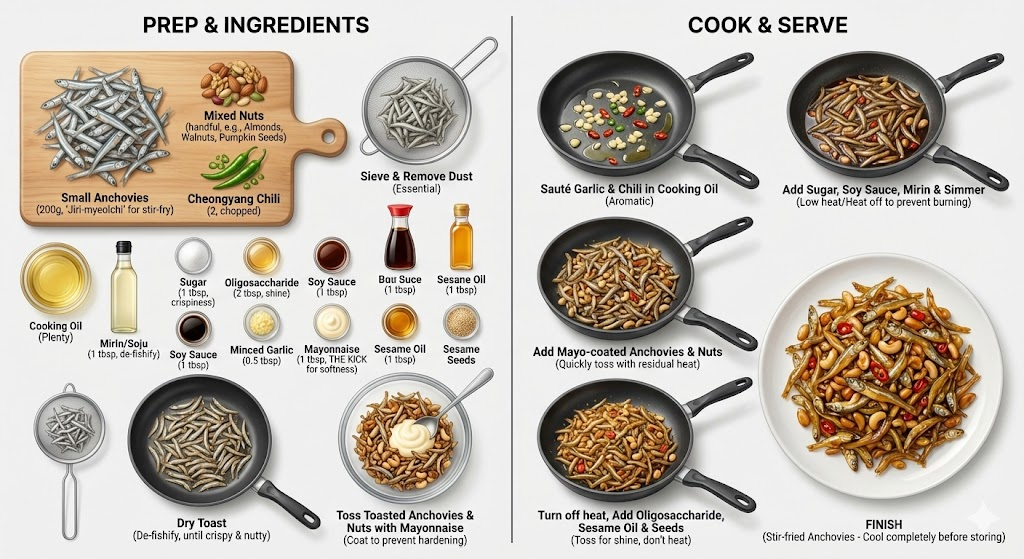 멸치볶음 반찬만들기