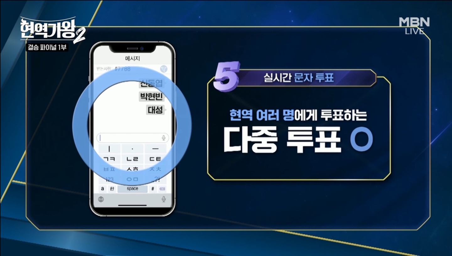 현역가왕2 결승 파이널 문자 투표