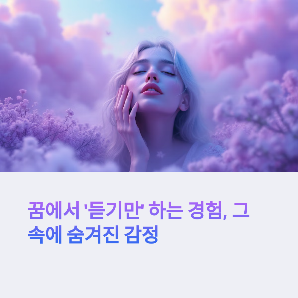 대화 없이 듣기만 하는 꿈