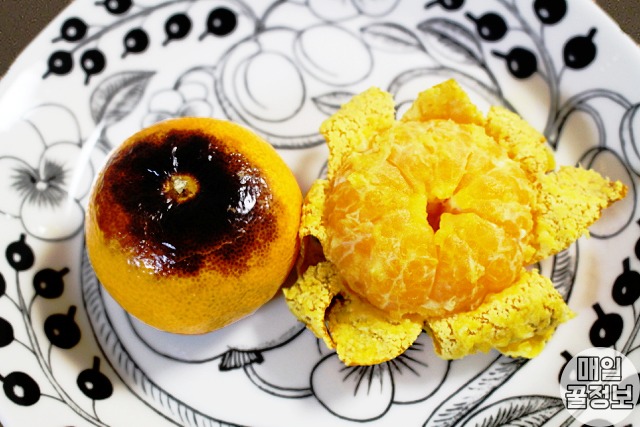 신 귤 맛있게하는법,신 귤 달게 먹는법,귤 구워먹기 귤굽기