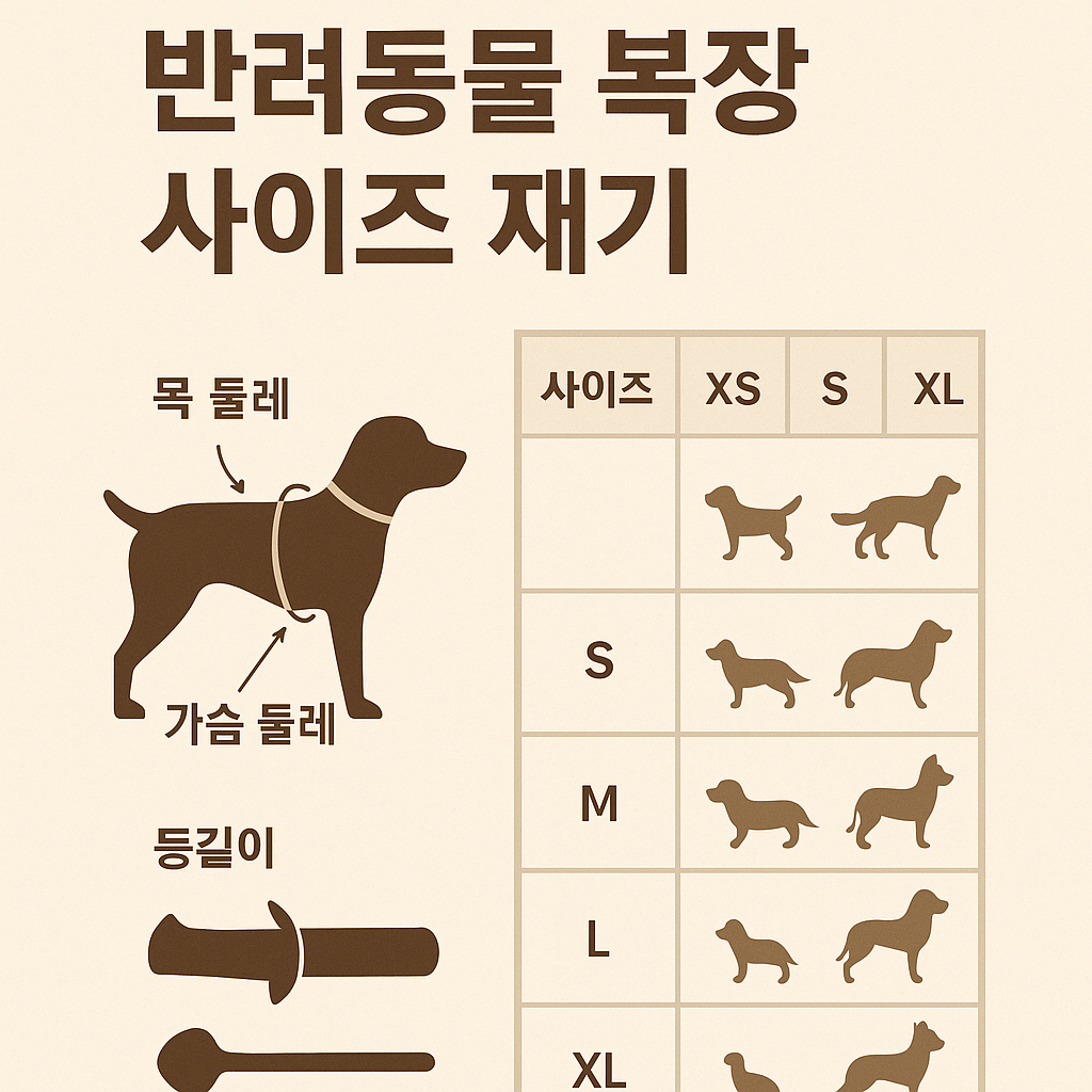 반려동물 사이즈 재기