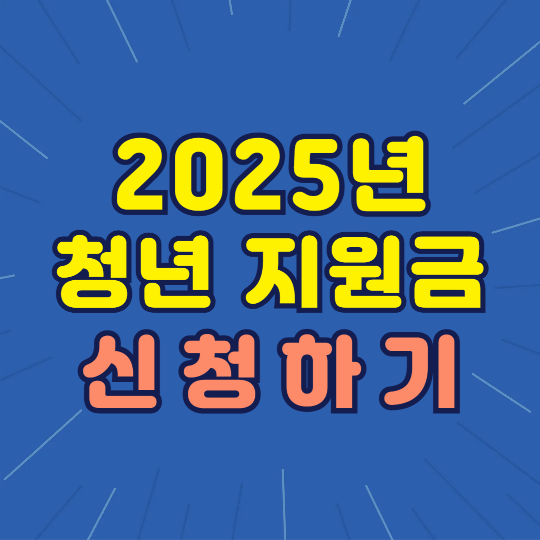 2025년 청년지원금 받는 법 총정리