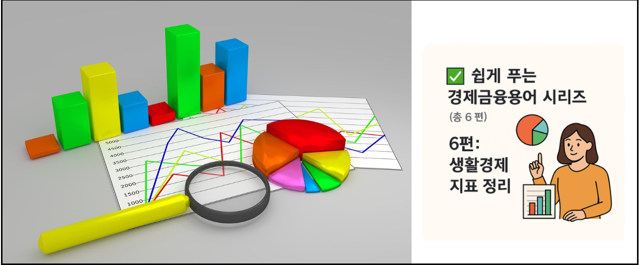 생활경제 지표, CPI, 소비지출, 가계소득 관련 이미지