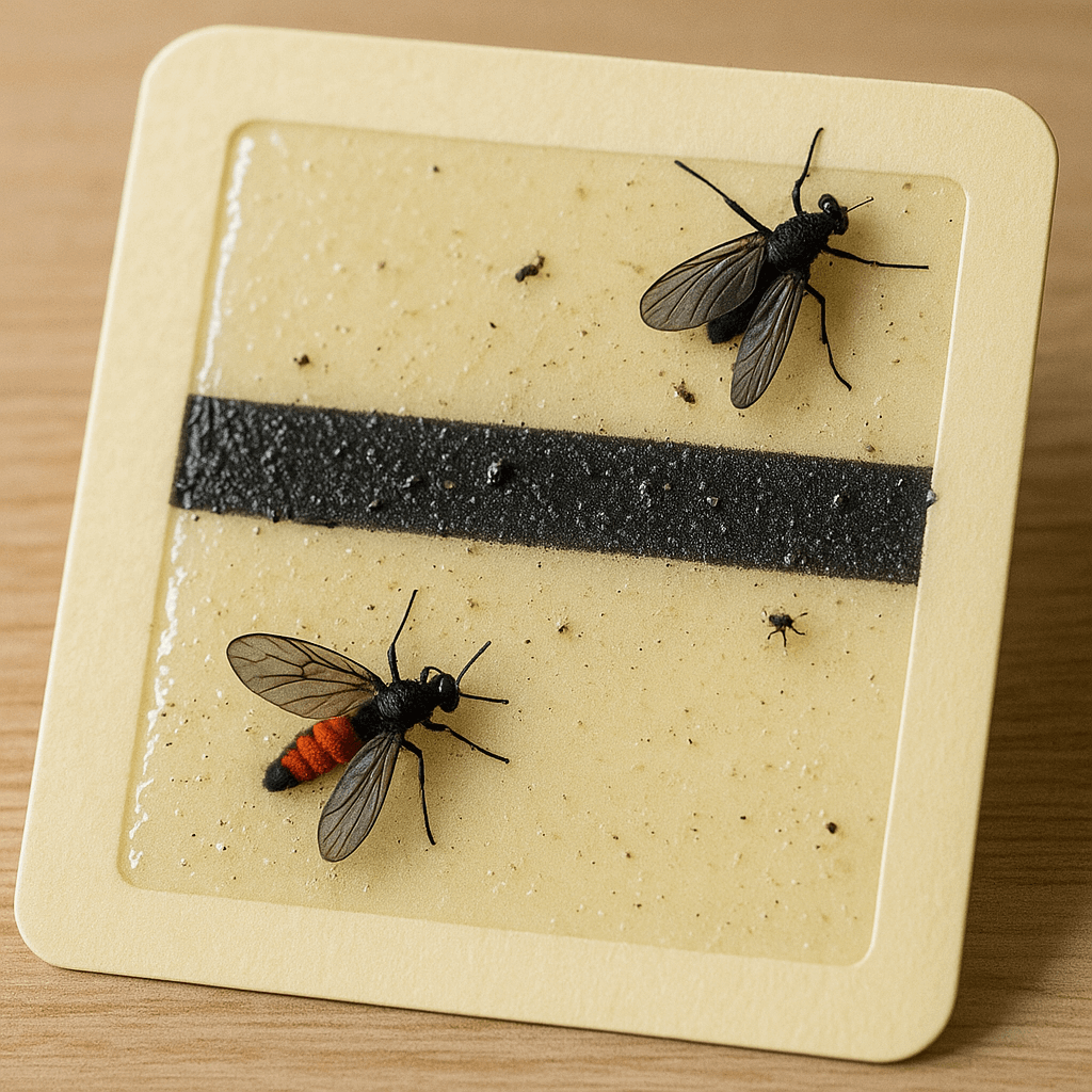 끈끈이에 걸린 레드버그 