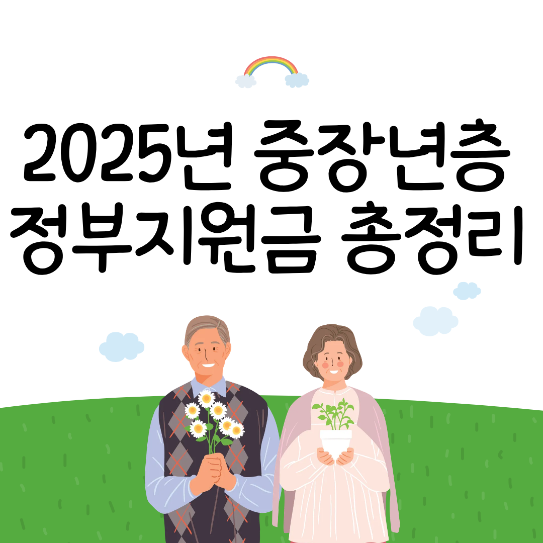 2025년 중장년층 정부지원금 총정리