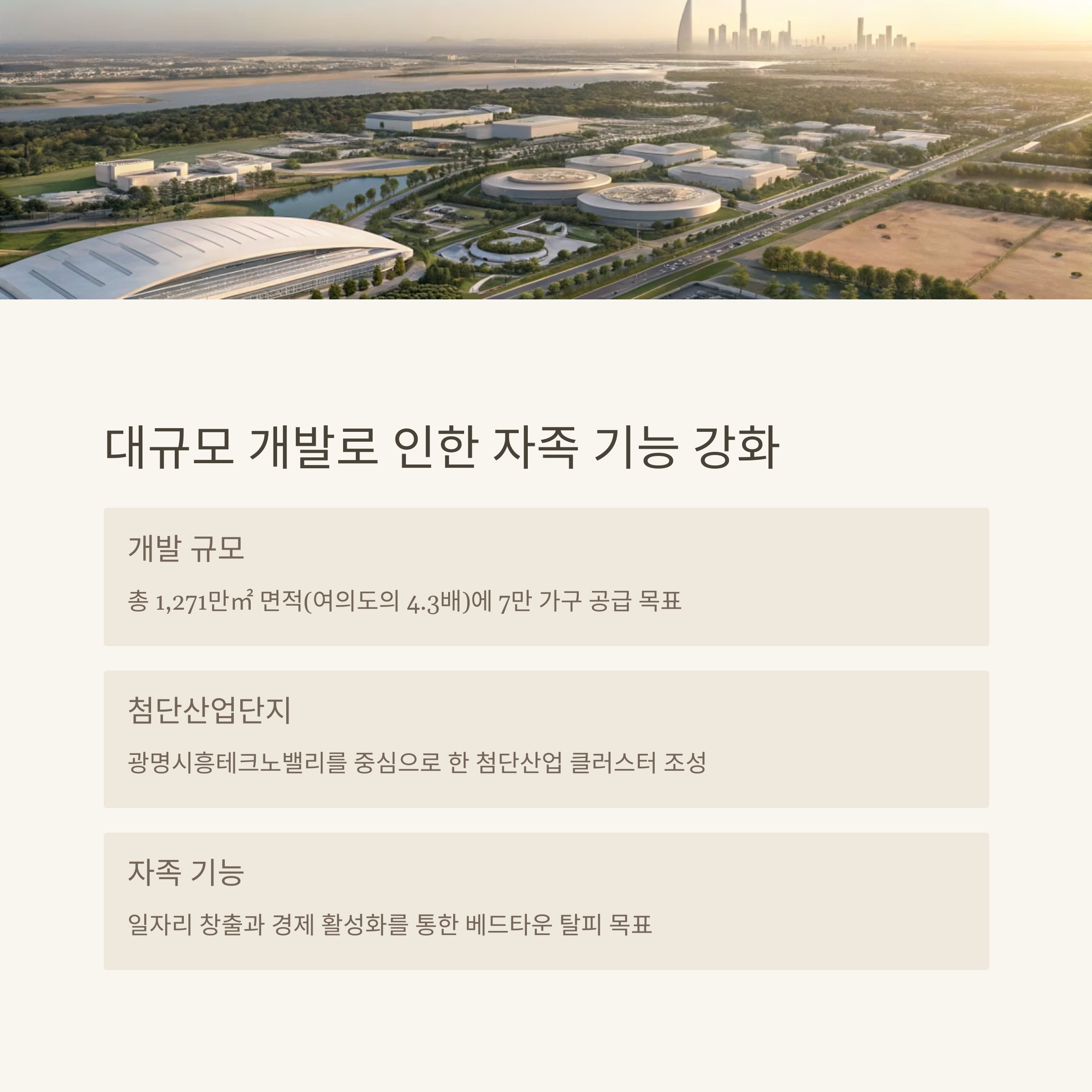 광명시흥신도시 자족기능