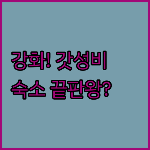 강화읍 시내부터 석모도 바다까지 강화..