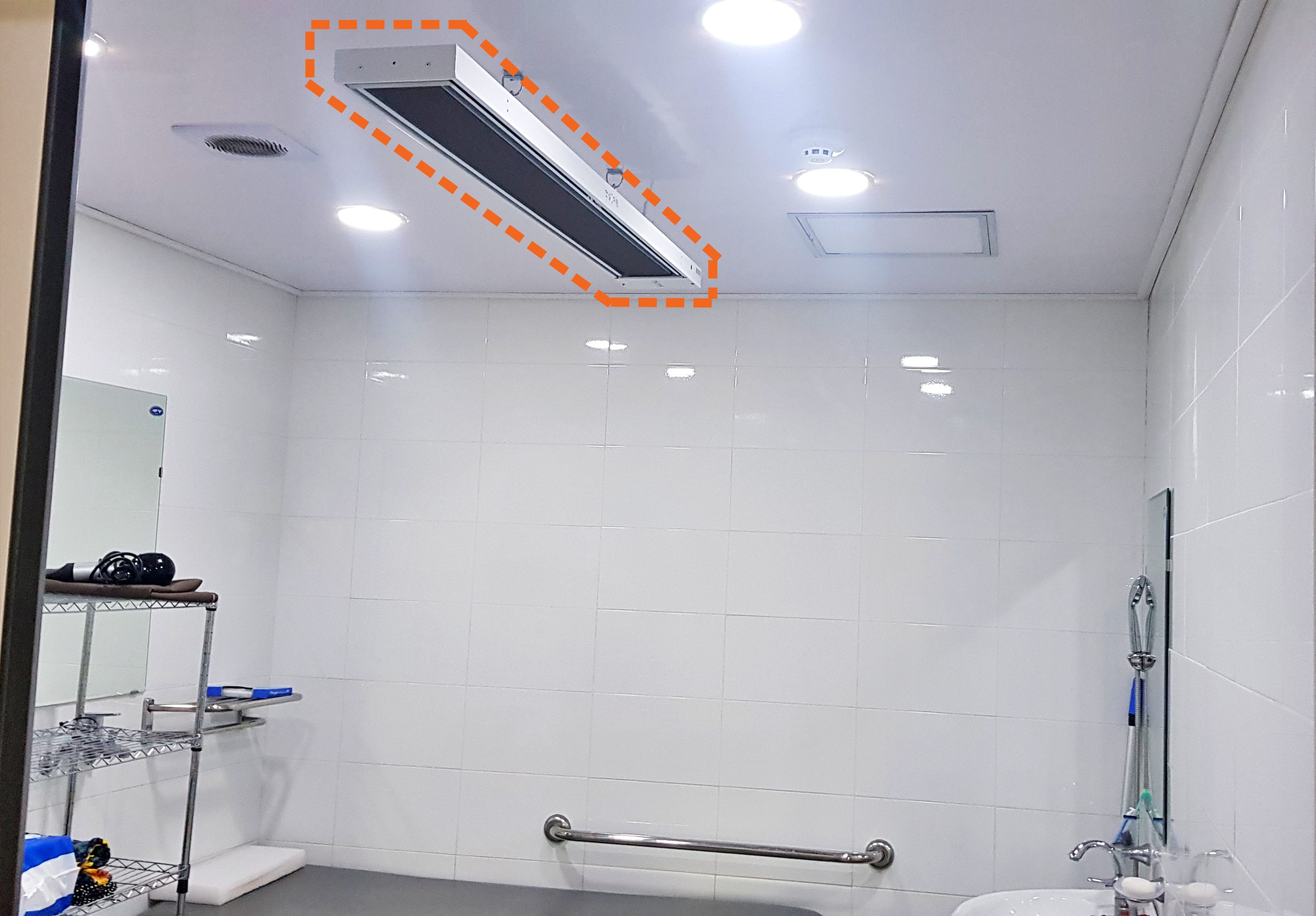 양로원 화장실 욕실 난방