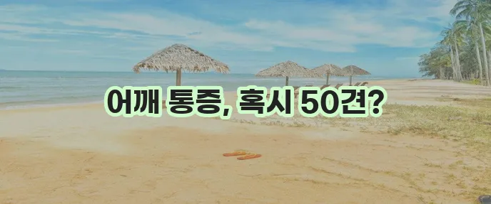 50견 증상과 치료 방법 절대 간과하지 마세요