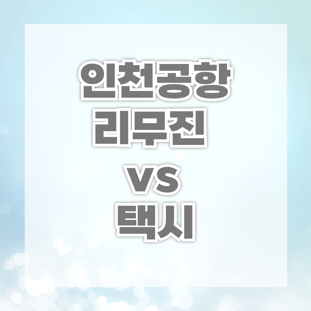 인천공항 리무진 vs 택시