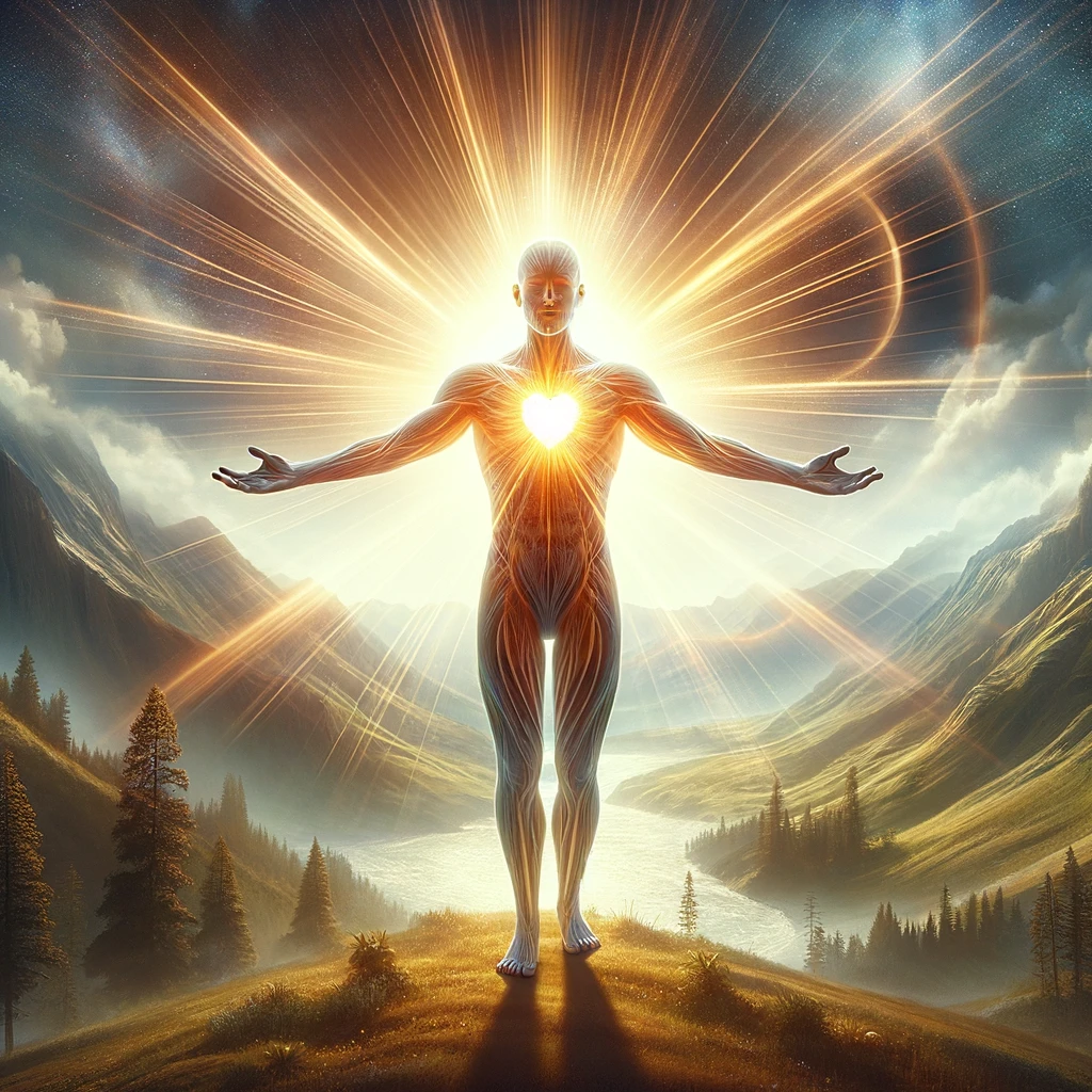 The image captures a devoted person in a moment of surrender&amp;#44; following the mission of Jesus Christ&amp;#44; symbolizing selflessness&amp;#44; sacrifice&amp;#44; and profound dedication.