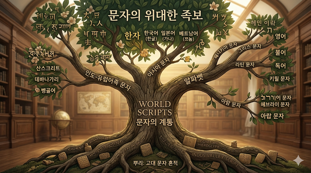 문자에도 족보가 있을까? 세계 문자 계통을 쉽게 이해하는 방법