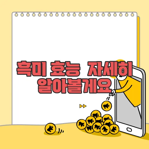 흑미 효능 자세히 알아볼게요