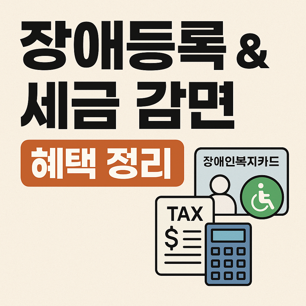 장애등록 기준 & 세금 감면 혜택 정리