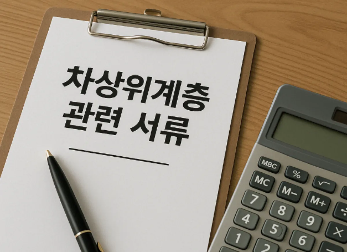 차상위계층 준비서류