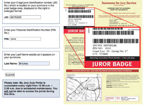 배심원 소환장 이미지