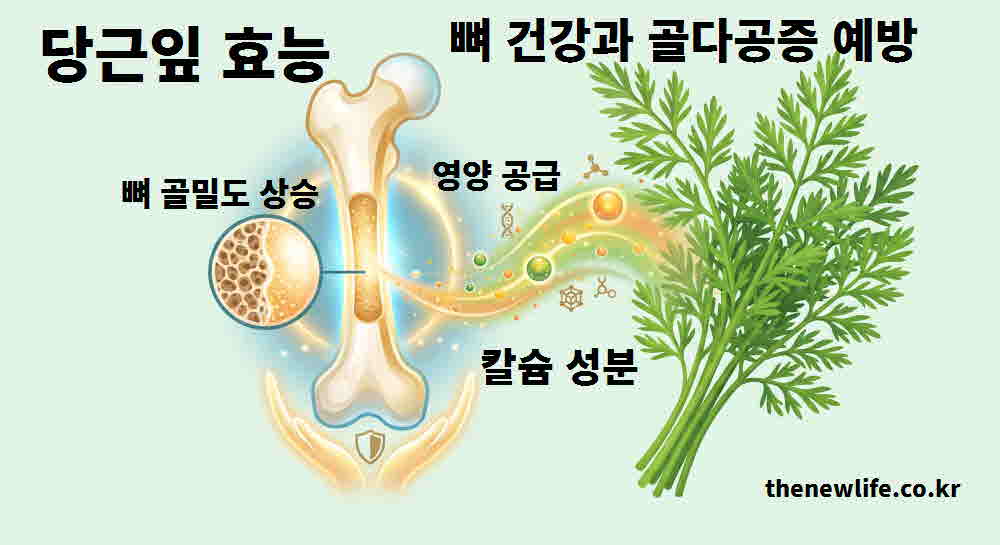당근잎 효능 뼈 건강 골다공증 예방