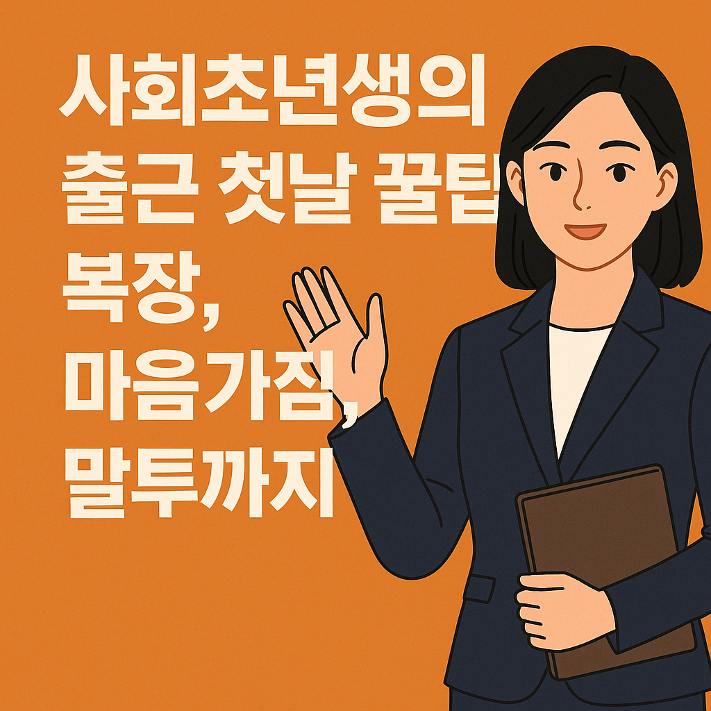 사회초년생의 출근 첫날 꿀팁: 복장, 마음가짐, 말투까지
