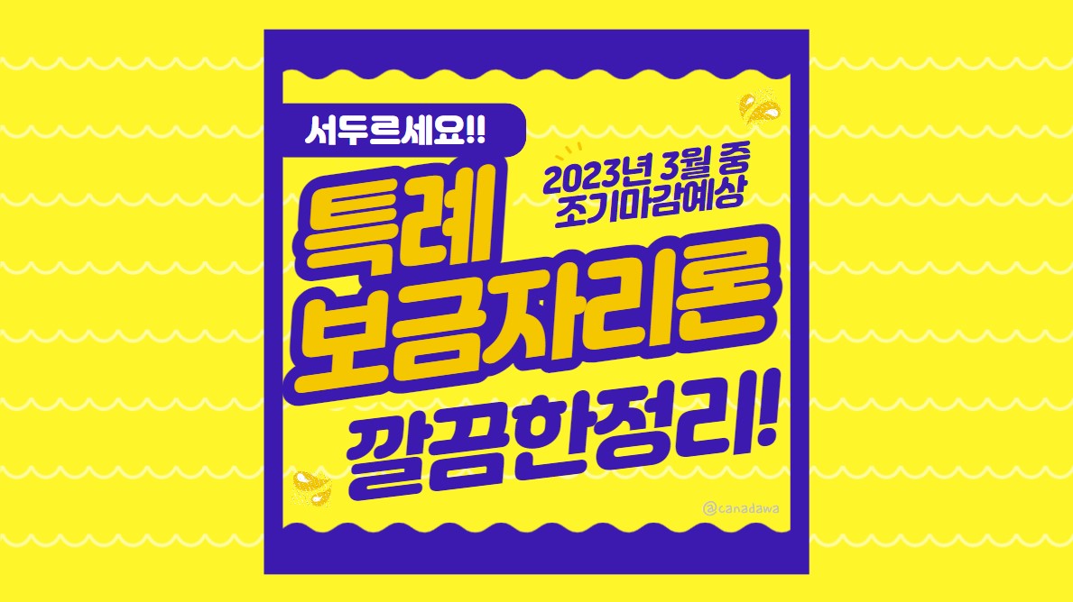 특례보금자리론 깔끔한정리