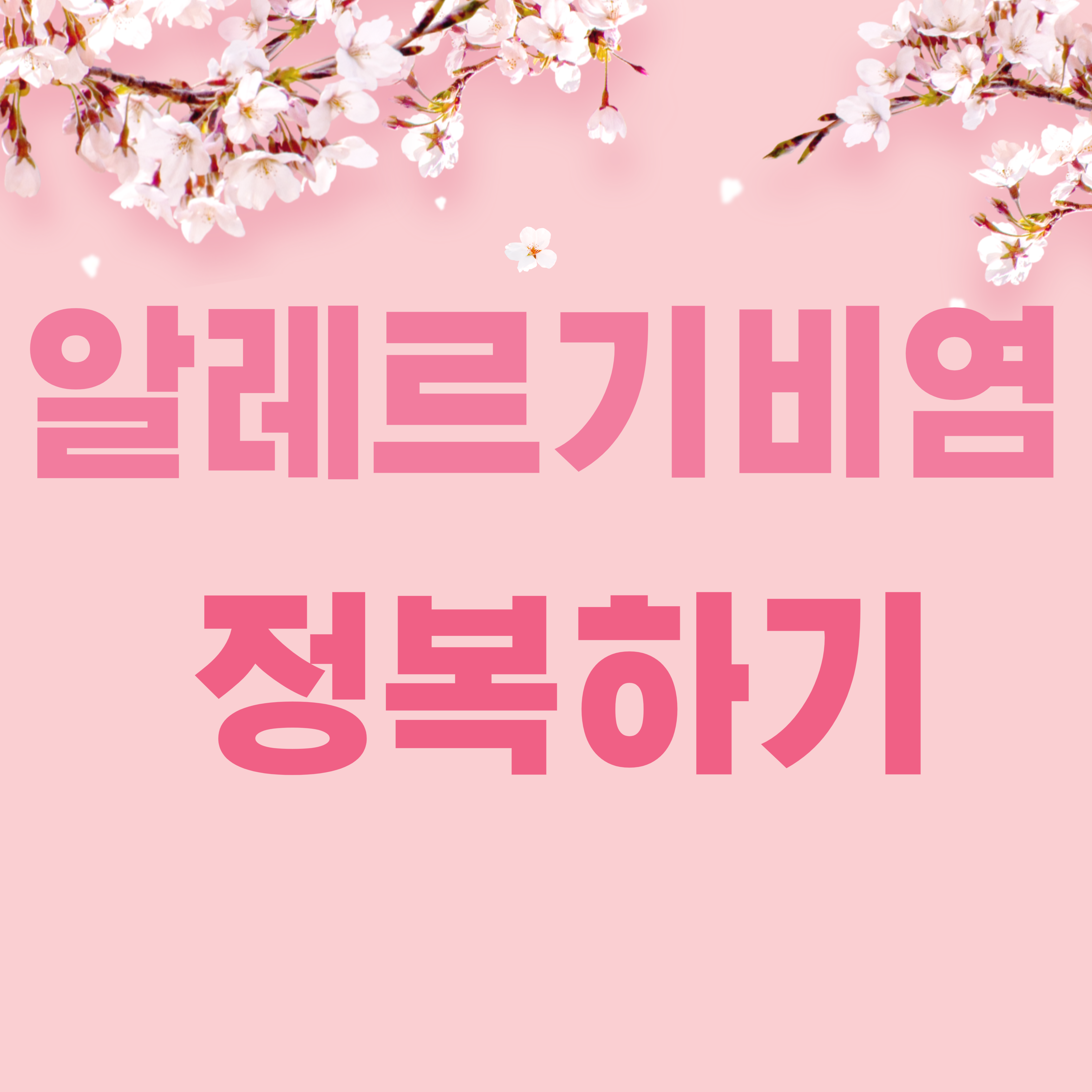 알레르기비염 정복하기