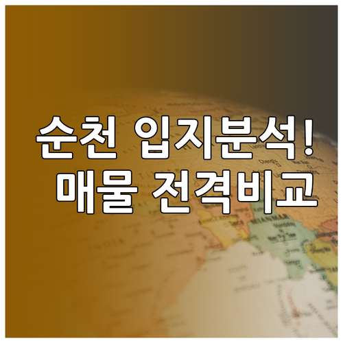 순천 교차로 부동산 지도 기반 입지 ..