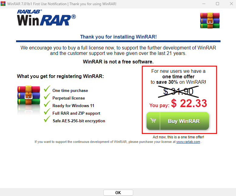 WinRAR 실행