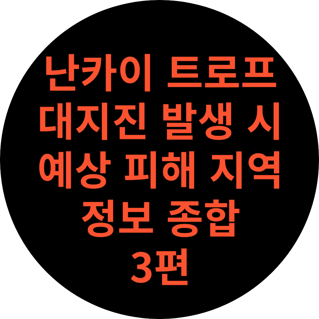 난카이 트로프 대지진 발생 예상 지역