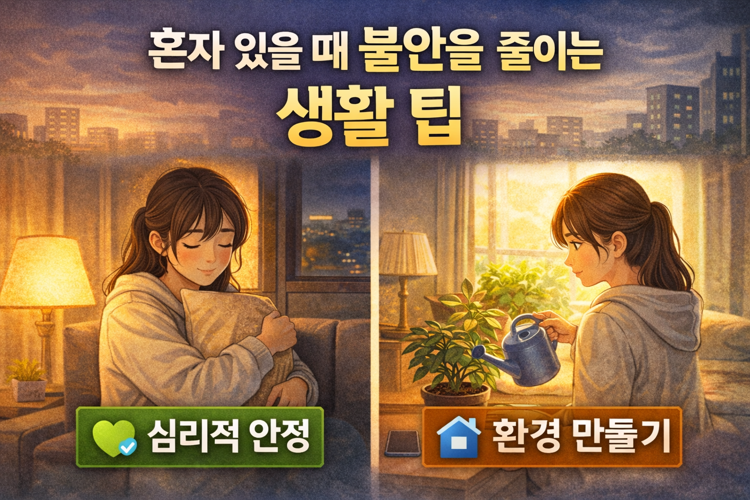 혼자 있을 때 불안을 줄이는 생활 팁