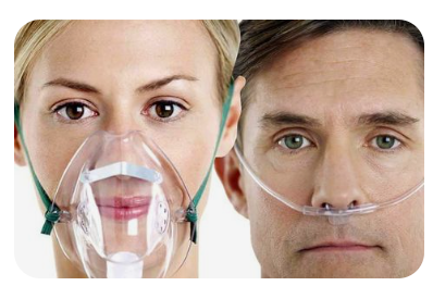 산소 나잘 캐뉼라와 산소 마스크