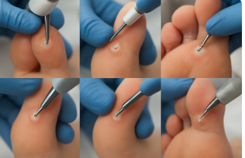 티눈 냉동치료 사진