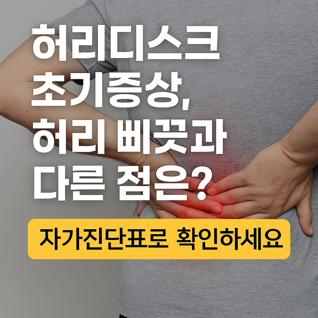 허리디스크 초기증상 자가진단표 썸네일