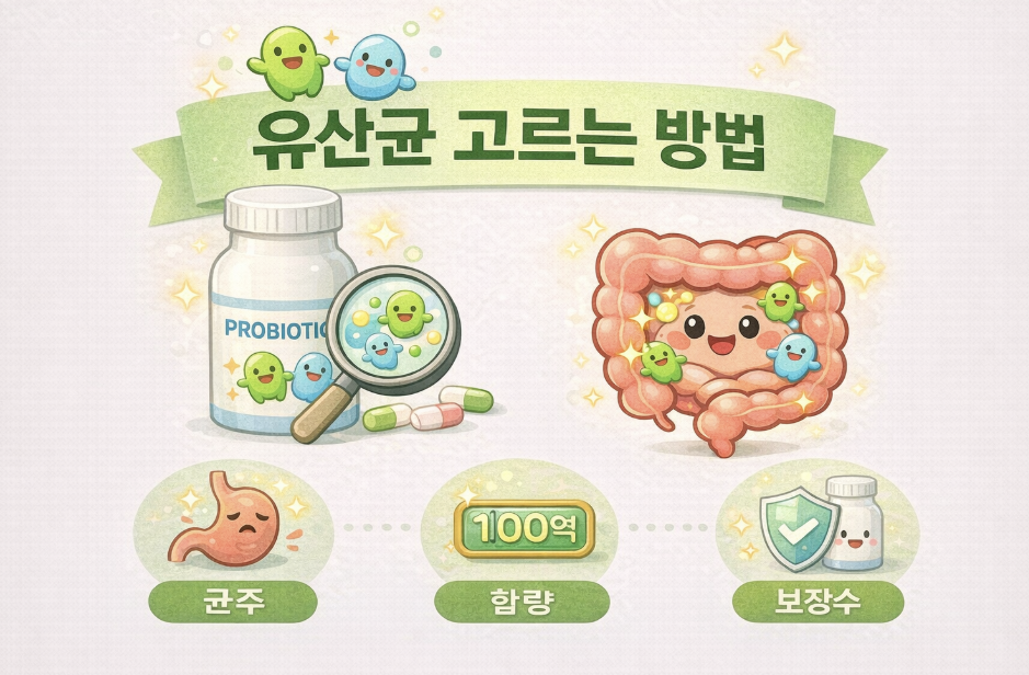 유산균 고르는 방법 (균주, 함량, 보장수)
