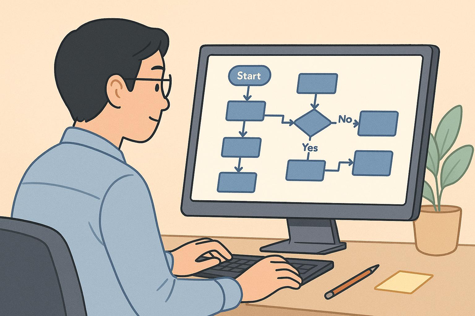챗GPT로 사용자 플로우 맵 작성 자동화하는 모습