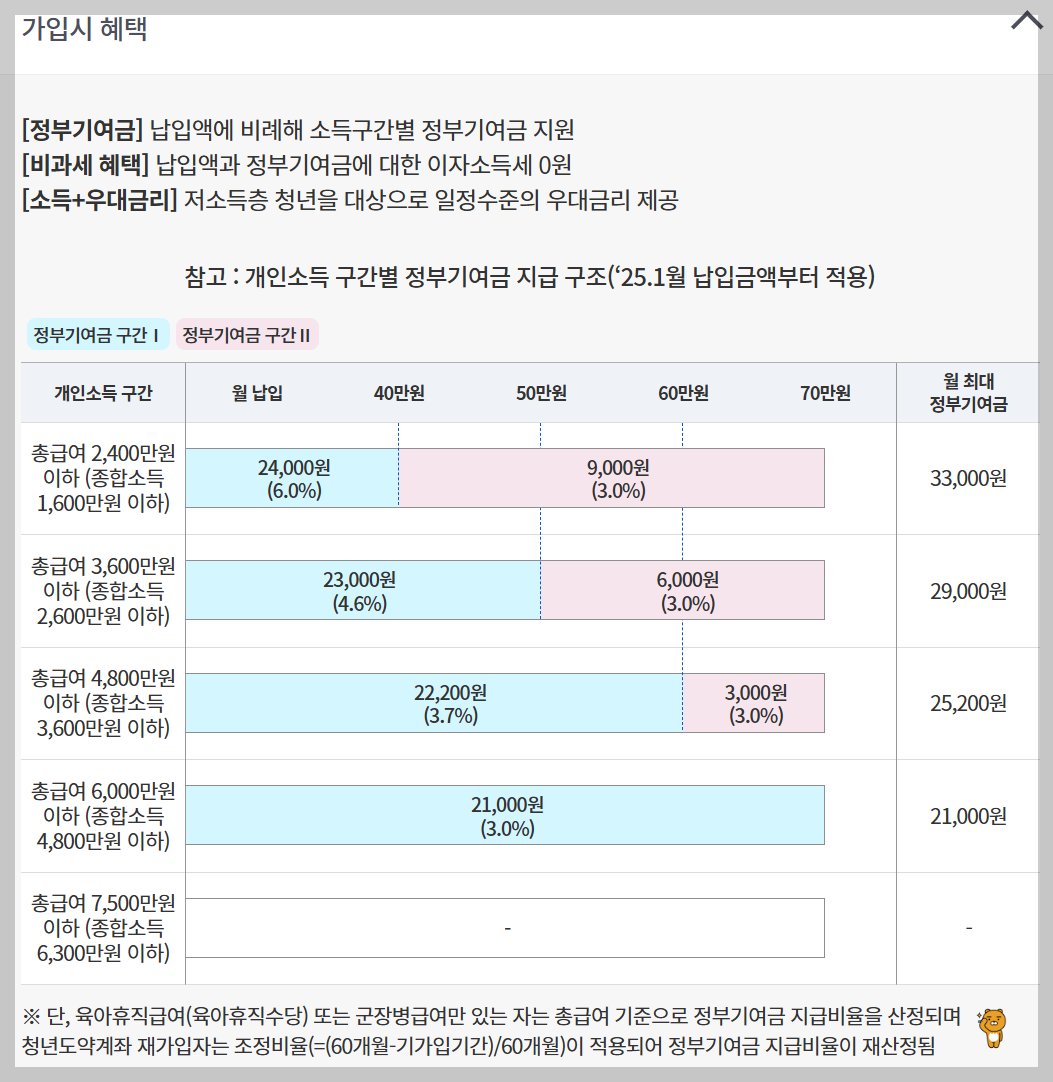 청년도약계좌 가입혜택정리