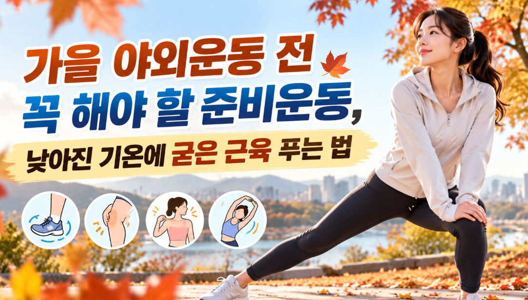 가을 야외운동 전 꼭 해야 할 준비운동, 낮아진 기온에 굳은 근육 푸는 법