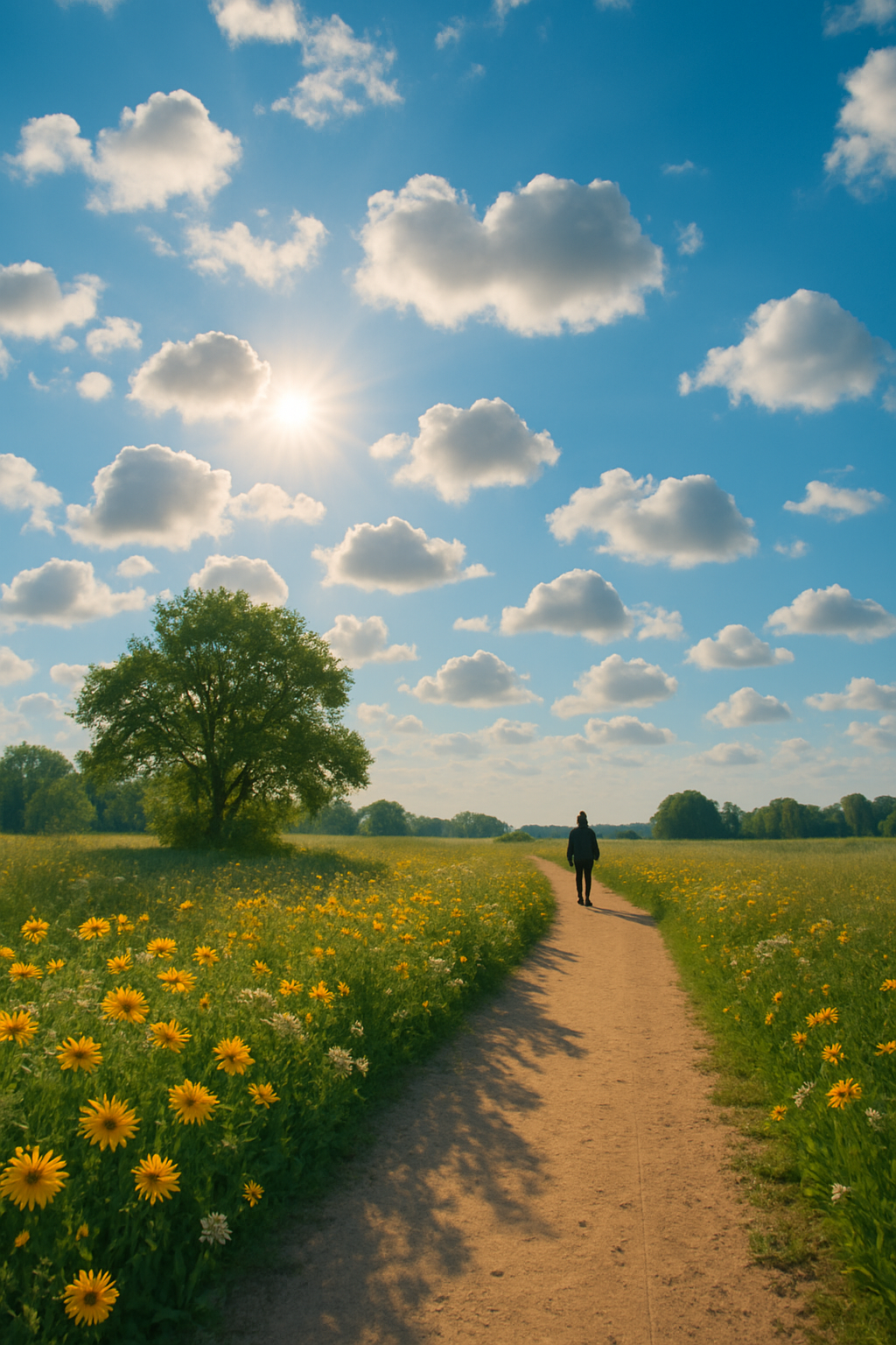 구름이 몽글몽글 들꽃