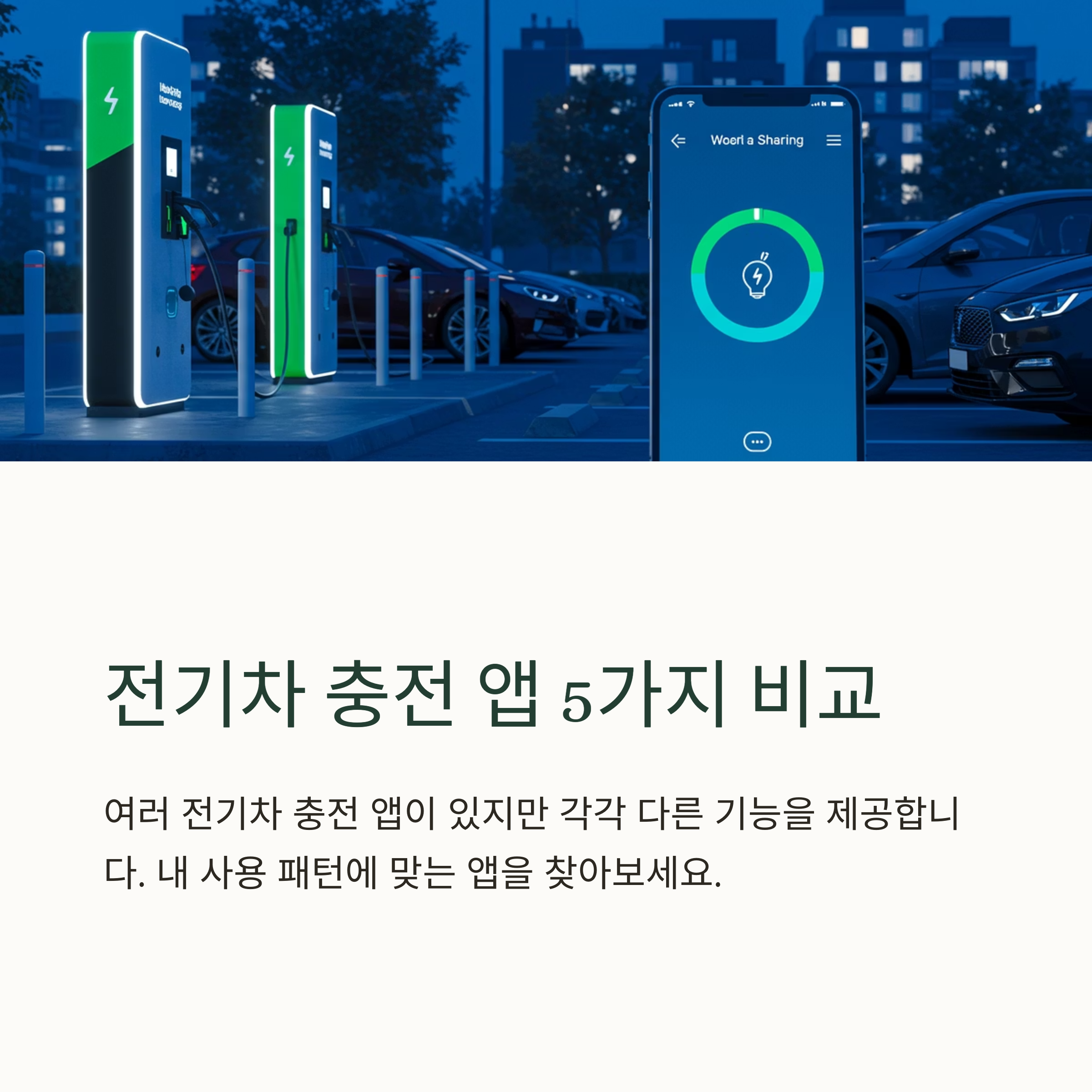 2025년 전기차 충전 앱, 실제 사용자 기준 비교 추천 5선
