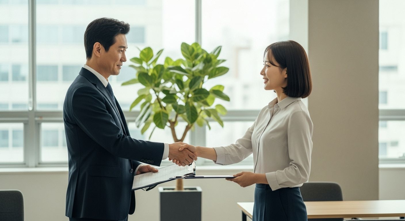 노사 상생 악수