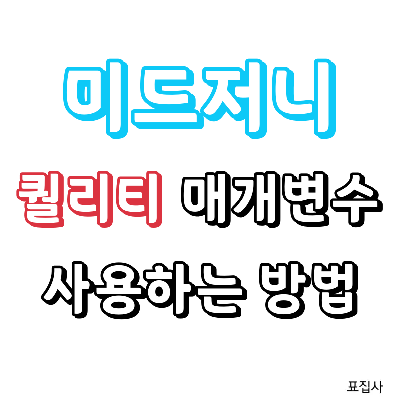 미드저니 퀄리티 매개변수